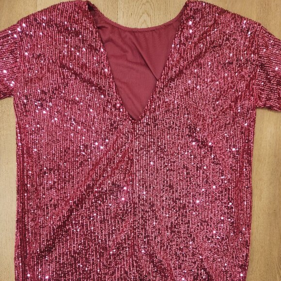 PETITE Sequin Shirt Dress - Picture 3 of 4
